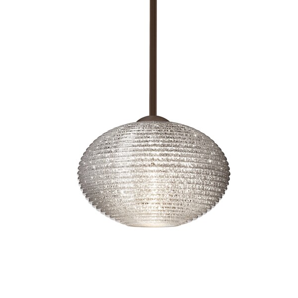 Besa Lighting Pape 10 Cord Pendant, Glitter, Bronze Finish, 1x100W Incandescent 1TT-4912GL-BR - main